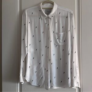 Rails White and Black Lightning Bolt Shirt